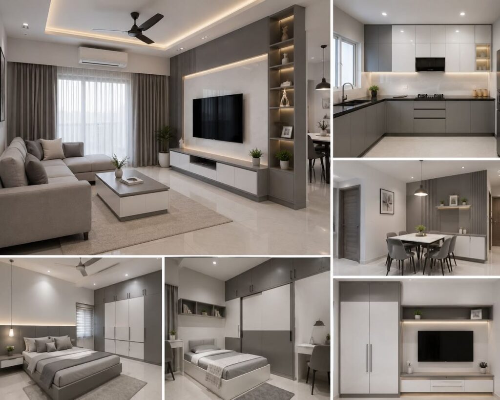 2BHK interior design Karimnagar