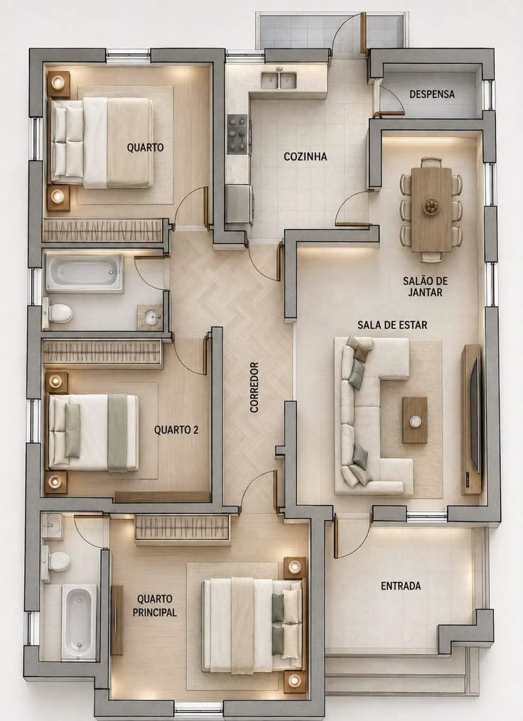 modern home interior space planning