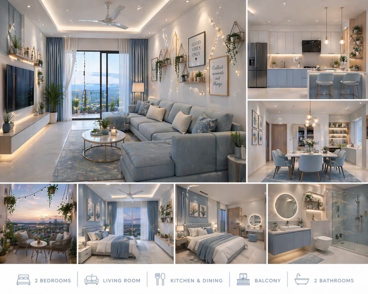 2BHK living room interior Karimnagar